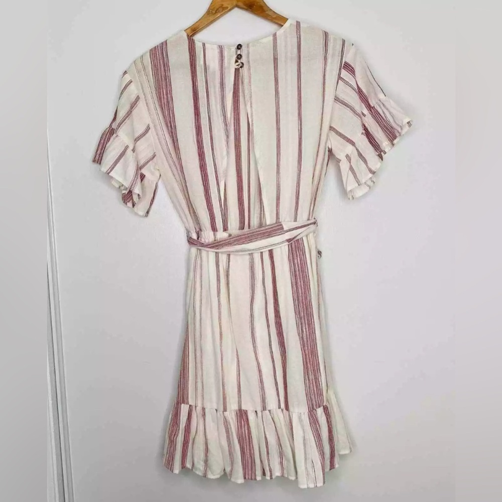 New Lost + Wander Women’s Marian Stripe Ruffle Minidress, - Picture 3 of 7